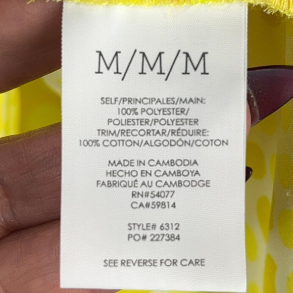 Cabi Sunburst Cami Sleeveless Tank Top Yellow Polka Dot Geometric Print M Womens - Picture 3 of 8